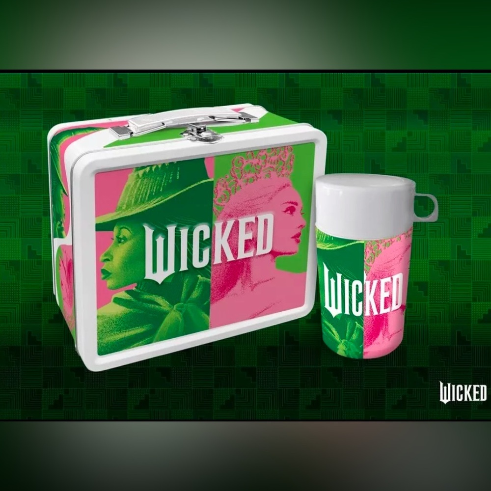 Wicked Alamo Drafthouse Bundle Embossed Tin Lunchbox & Thermos NEW Grande Erivo